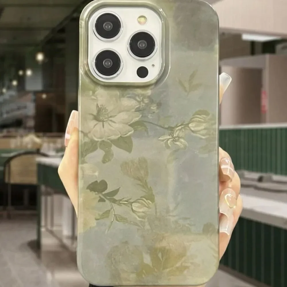 3for$20 NEW Shiny & Textured Lotus Pattern Phone Case iPhone 15 pro max